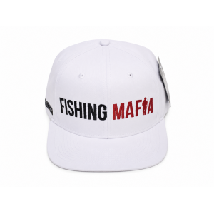 Бейсболка с прямым  козырьком, цвет Белый FishingMafia